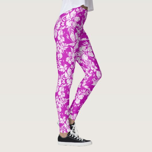 Hibiscus Pareau benauwd Hawaïaans Tropisch Leggings (Rechts)