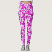 Hibiscus Pareau benauwd Hawaïaans Tropisch Leggings (Voorkant)
