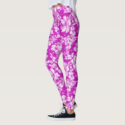 Hibiscus Pareau benauwd Hawaïaans Tropisch Leggings (Links)