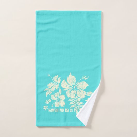 Hibiscus Pareau Distress Hawaiian Coordinates Bad Handdoek (Handdoek)