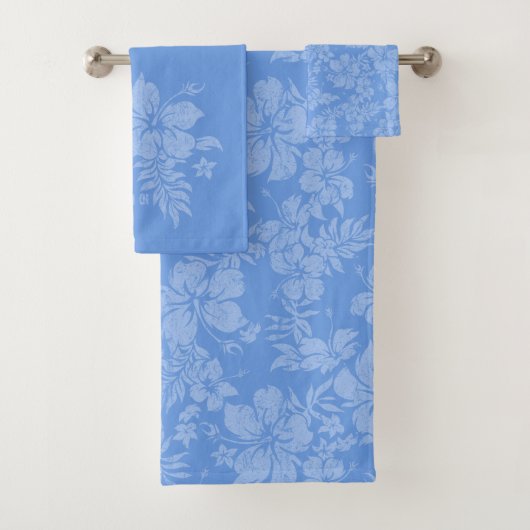Hibiscus Pareau Distress Hawaiian Coordinates Bad Handdoek (Insitu)