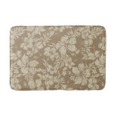 Hibiscus Pareau Distress Hawaiian Floral-Cocoa Badmat (Voorkant)