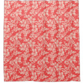 Hibiscus Pareau Distress Hawaiian Floral Douchegordijn (Voorkant)