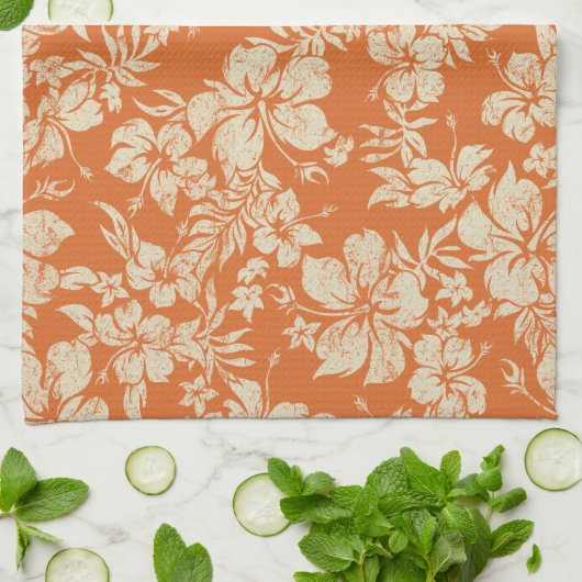 Hibiscus Pareau Hawaïaanse keukenhanddoek (Gevouwen)