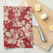 Hibiscus Pareau Hawaïaanse keukenhanddoek (Quarter Fold)