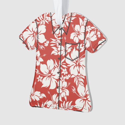 Hibiscus Pareau Hawaiian Floral Aloha Shirt Ornament (voorkant)