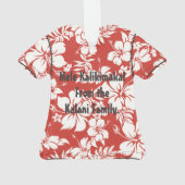 Hibiscus Pareau Hawaiian Floral Aloha Shirt Ornament (achterkant)