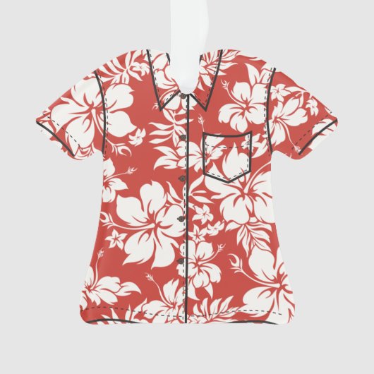 Hibiscus Pareau Hawaiian Floral Aloha Shirt Ornament (voorkant)