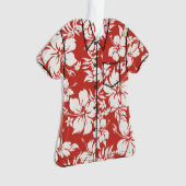 Hibiscus Pareau Hawaiian Floral Aloha Shirt Ornament (voorkant)