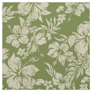 Hibiscus Pareau Hawaiian Floral Aloha Shirt Print Stof