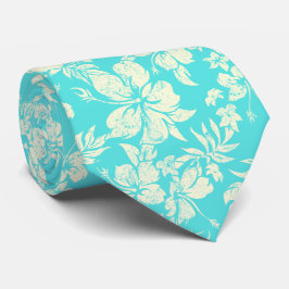 Hibiscus Pareau Hawaiian Floral, dubbelzijdig bedr Stropdas