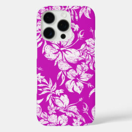 Hibiscus Pareau Hawaiian Floral Magenta iPhone 16 Pro Hoesje