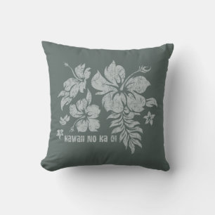 Hibiscus Pareau Hawaiian Floral Reversible Pillow Kussen