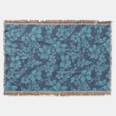 Hibiscus Pareau Hawaiian Floral Throw Blanket Deken (Voorkant)