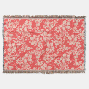 Hibiscus Pareau Hawaiian Floral Throw Blanket Deken