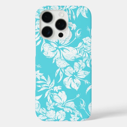Hibiscus Pareau Hawaiian Floral Turquoise Case-Mate iPhone Case (Achterkant)