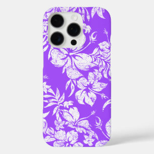 Hibiscus Pareau Hawaiian Floral Violet iPhone 16 Pro Hoesje