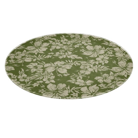 Hibiscus Pareau Hawaiian Glass Cutting Board Snijplank (Hoek)
