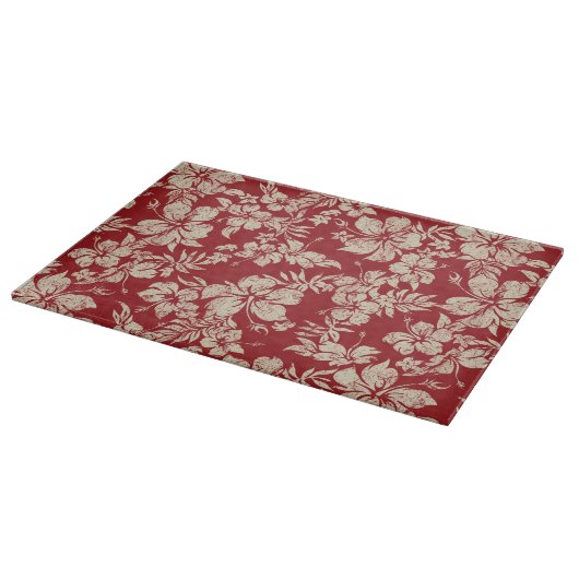 Hibiscus Pareau Hawaiian Glass Cutting Board Snijplank (Hoek)