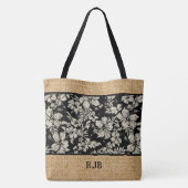 Hibiscus Pareau Hawaiian Monogram Beach Bag Tote Bag (Achterkant)