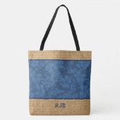 Hibiscus Pareau Hawaiian Monogram Beach Bag Tote Bag (Voorkant)