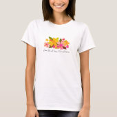Hibiscus Patch T-shirt voor dames (Voorkant)
