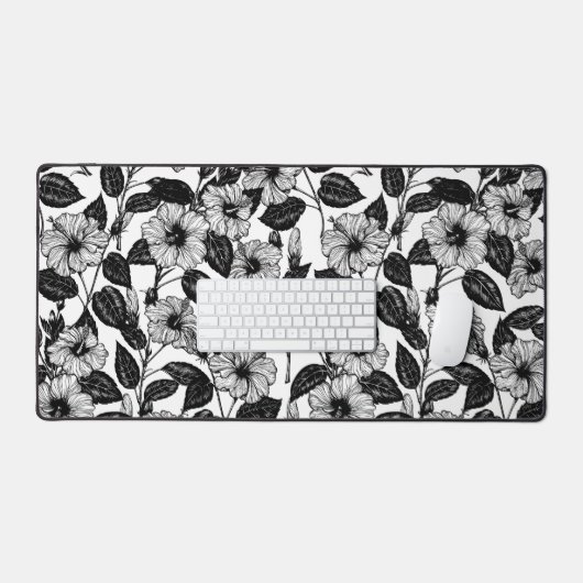 Hibiscus-patroon Bureaumat (Keyboard & Muis)