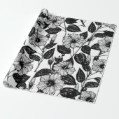 Hibiscus-patroon Cadeaupapier (Uitgerold)