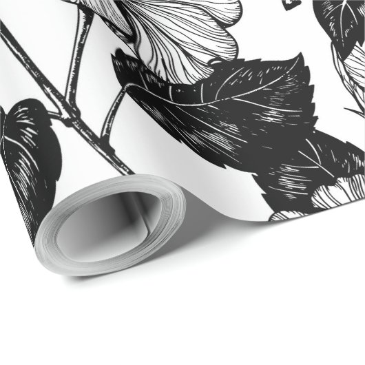 Hibiscus-patroon Cadeaupapier (Rol Hoek)