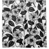 Hibiscus-patroon Douchegordijn (Voorkant)