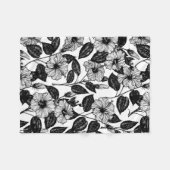 Hibiscus-patroon Fleece Deken (Voorkant (Horizontaal))