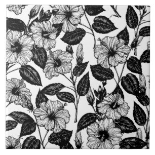 Hibiscus-patroon Tegeltje