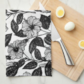 Hibiscus-patroon Theedoek (Quarter Fold)