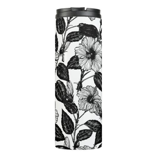 Hibiscus-patroon Thermosbeker (Achterkant)