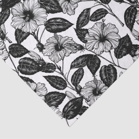 Hibiscus-patroon Tissuepapier (Detail)