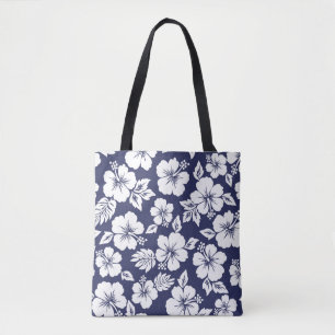 Hibiscus-patroon Tote Bag
