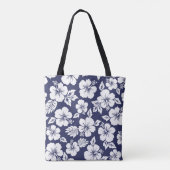 Hibiscus-patroon Tote Bag (Achterkant)