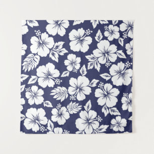 Hibiscus-patroon Wandkleed