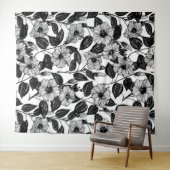 Hibiscus-patroon Wandkleed (In Situ (horizontaal))