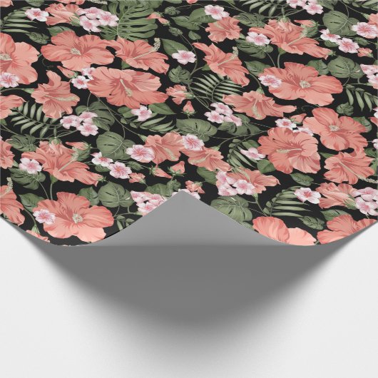 Hibiscus Pattern Cadeaupapier (Hoek)