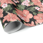 Hibiscus Pattern Cadeaupapier (Rol Hoek)