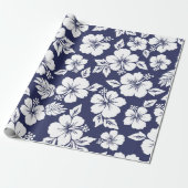 Hibiscus pattern cadeaupapier (Uitgerold)