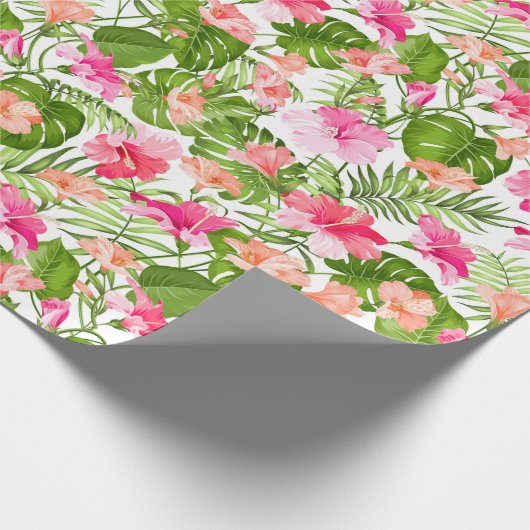 Hibiscus Pattern Cadeaupapier (Hoek)