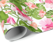 Hibiscus Pattern Cadeaupapier (Rol Hoek)