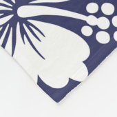 Hibiscus pattern fleece deken (Hoek)
