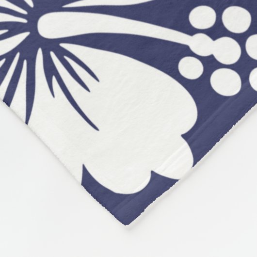 Hibiscus pattern fleece deken (Hoek)