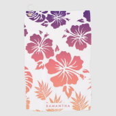 Hibiscus Pattern Golfhanddoek (Voorkant)