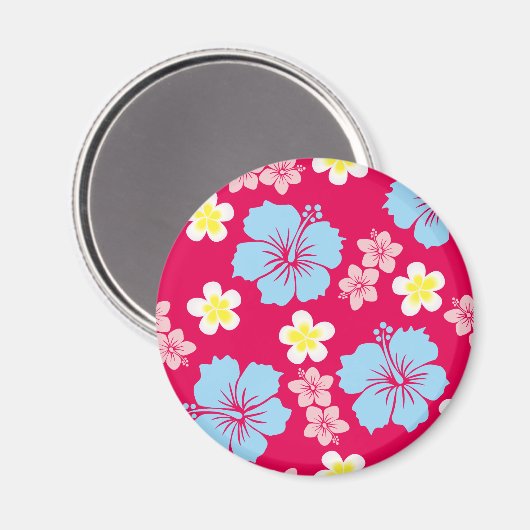 Hibiscus Pattern Magneet (Voorkant / Achterkant)