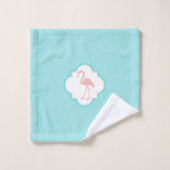 Hibiscus Pattern Pink Flamingo Bad Handdoek (Wasdoekje)