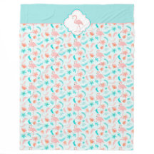 Hibiscus Pattern Pink Flamingo